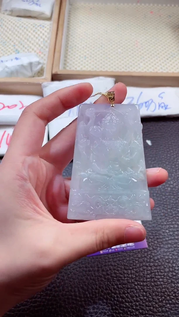 翡翠18K金镶嵌颈饰00001309千手