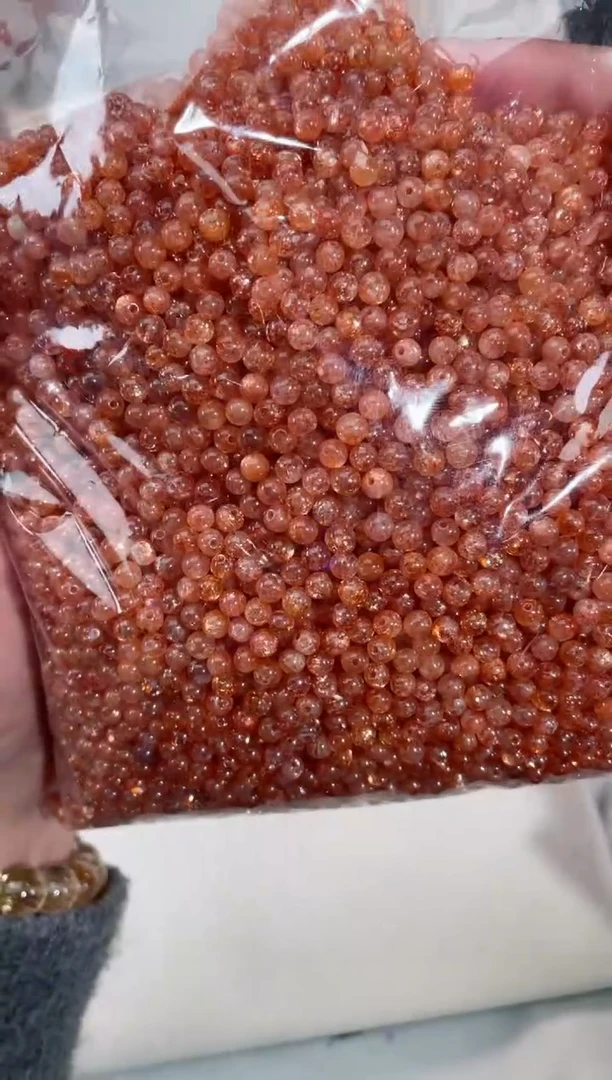 【闪购商品】水晶【T105】金太阳4mm+单珠未镶嵌多样性发40颗