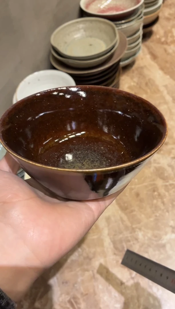 搪瓷5.5寸黑松木马蹄碗（福利款）