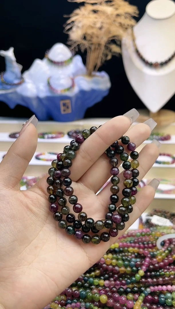 【闪购商品】碧玺/未镶嵌J6mm+碧玺多圈多样性发货