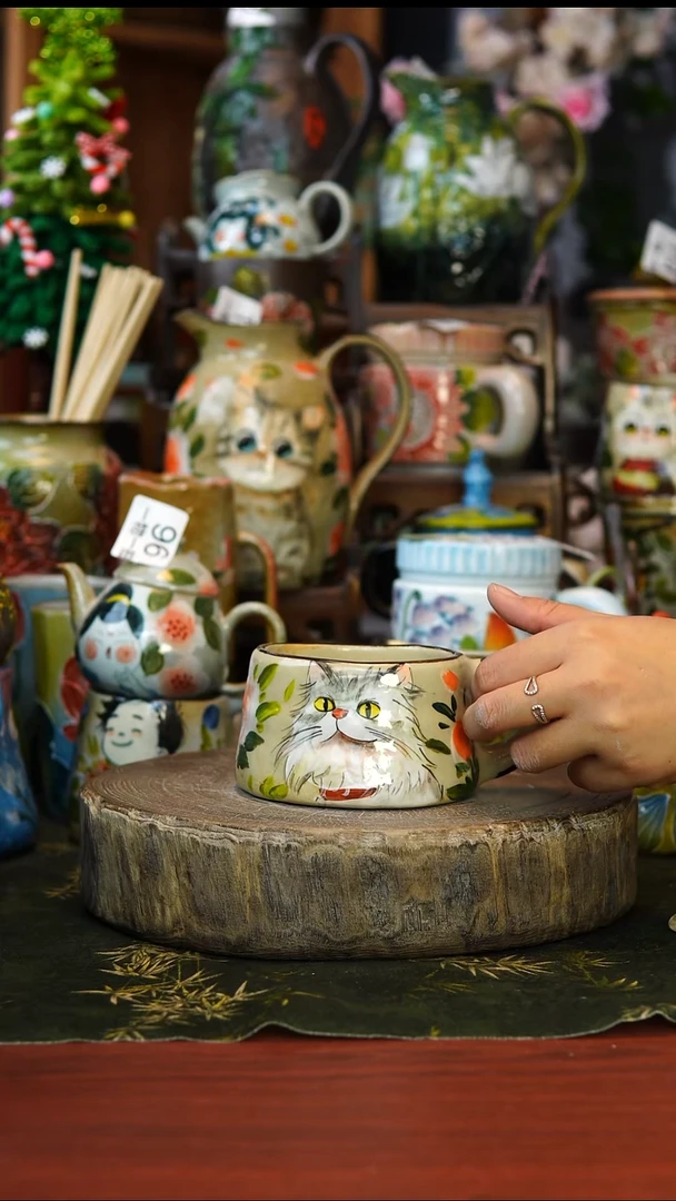 花瓶/杯子/碗133景德镇手工高温釉下彩