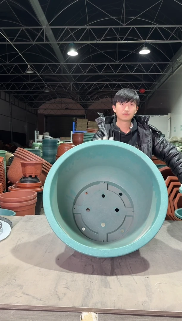 【闪购商品】复合60铝塑龙盆10绿色有孔，10托盘