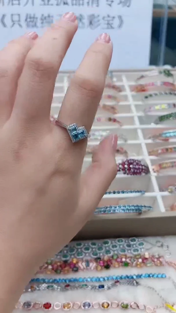 银S925镶嵌托帕石戒指560ZB1116产品一个（多样性）