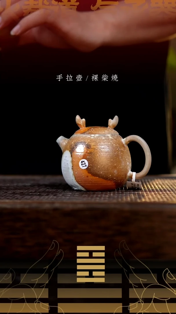 夸烧柴烧小青龙壶427