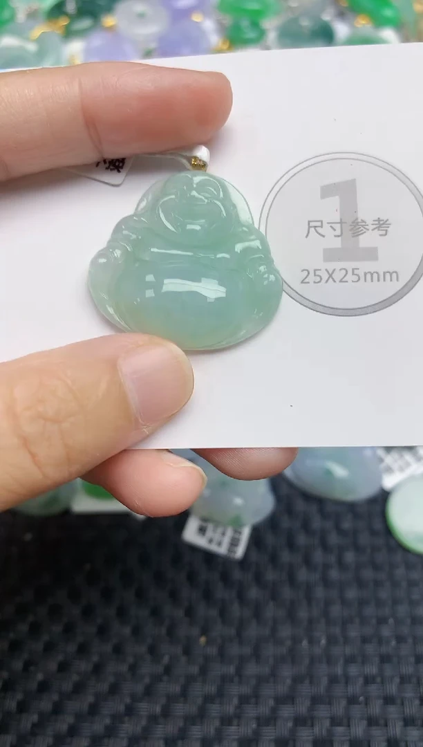 颈饰18K金镶嵌翡翠天然缅甸A货翡翠百元以上9元证书费自理