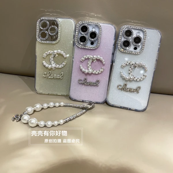 适用苹果手机壳iphone16细闪粉14气质15pro镜头膜13pm防摔12手链