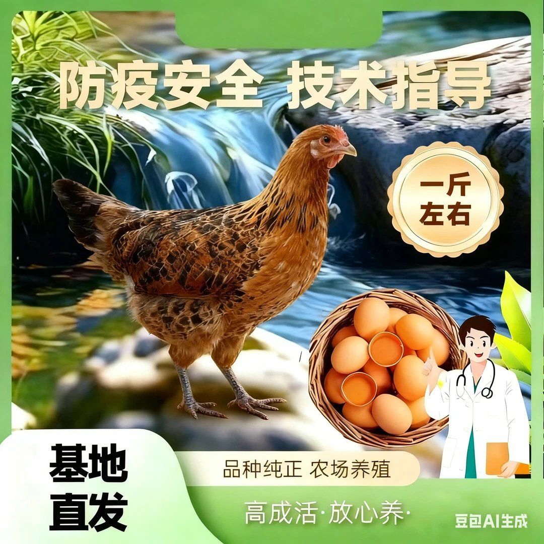 顺丰发货 青脚麻羽红瑶宠物鸡 一斤左右发货 拍5送3