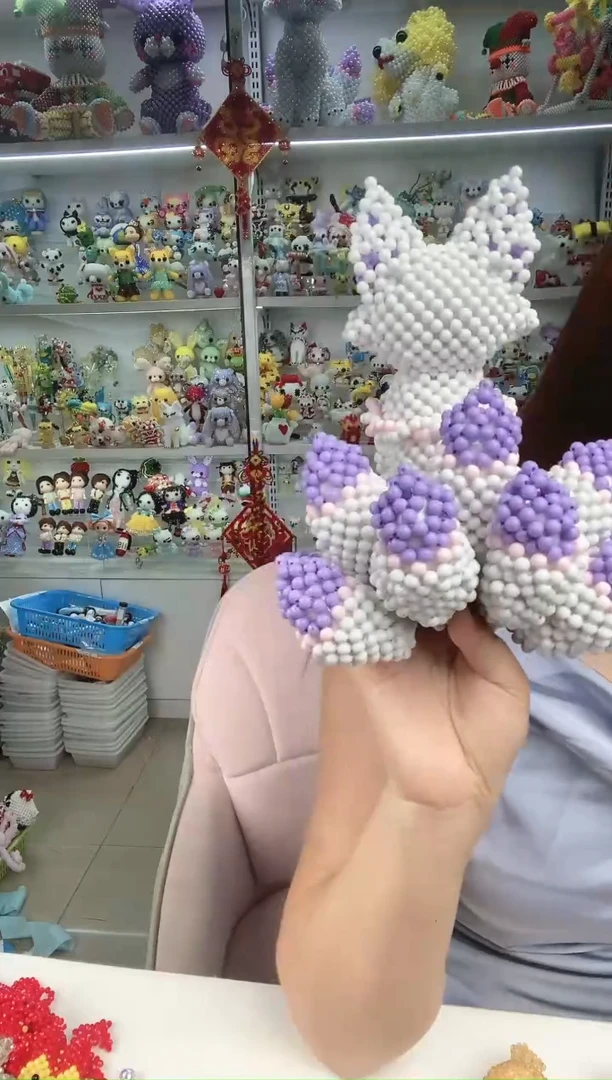 玻璃0476卡6马贝彩九尾狐材料包紫色