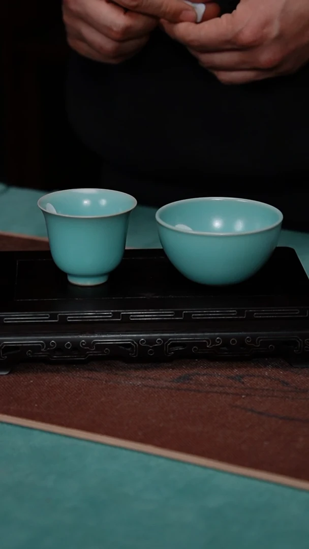 【闪购商品】瓷片09向天盏+07天青微蓝-10