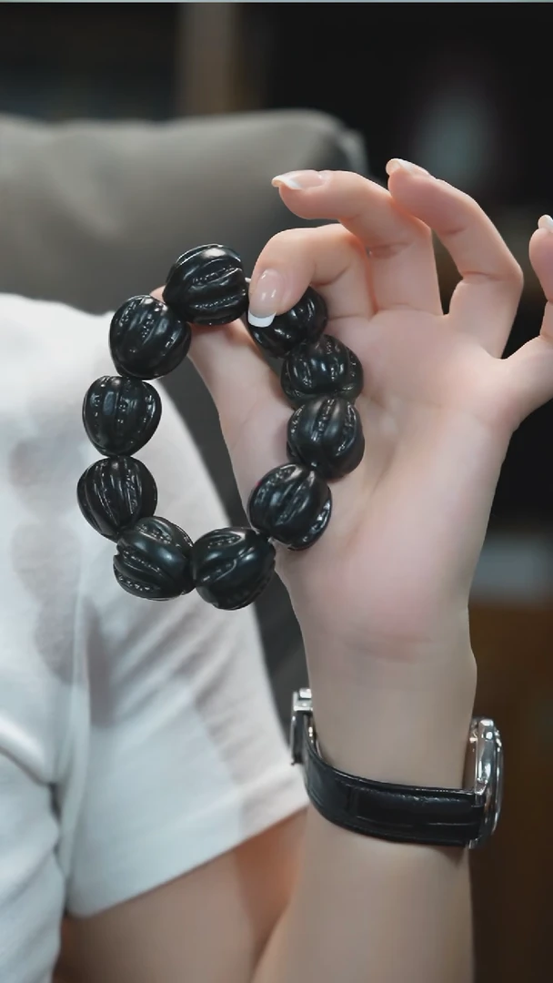 未镶嵌手串和田玉核桃手串卡22.5