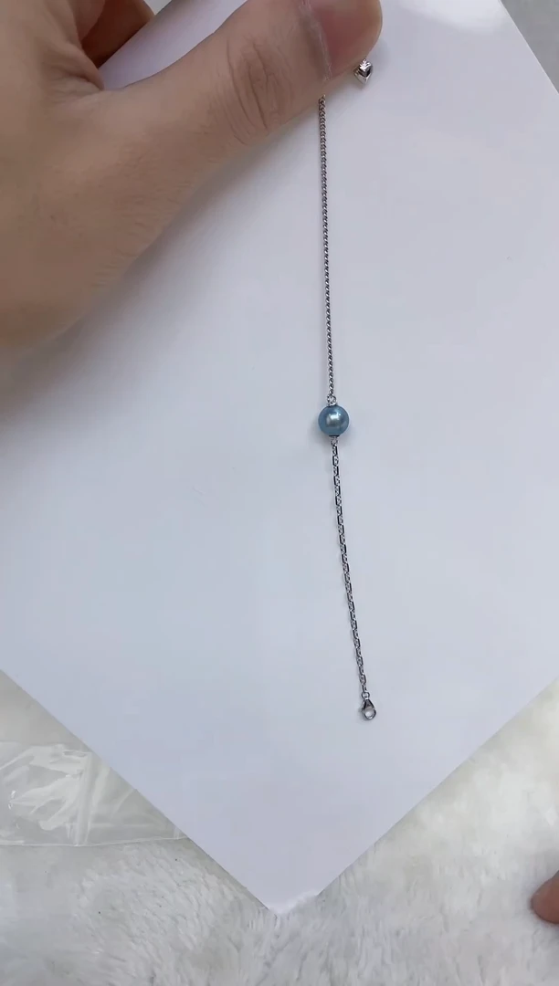 银S925镶嵌海水珍珠手链
