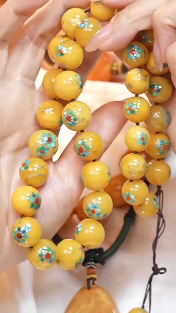 蜜蜡颈饰未镶嵌2597天然蜜蜡珠宝奇石云端妖孽妖花全部保真