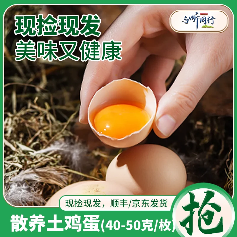 【原生态散养土鸡蛋X】与听同行现捡现发拍40枚发50枚（40～50克/枚）