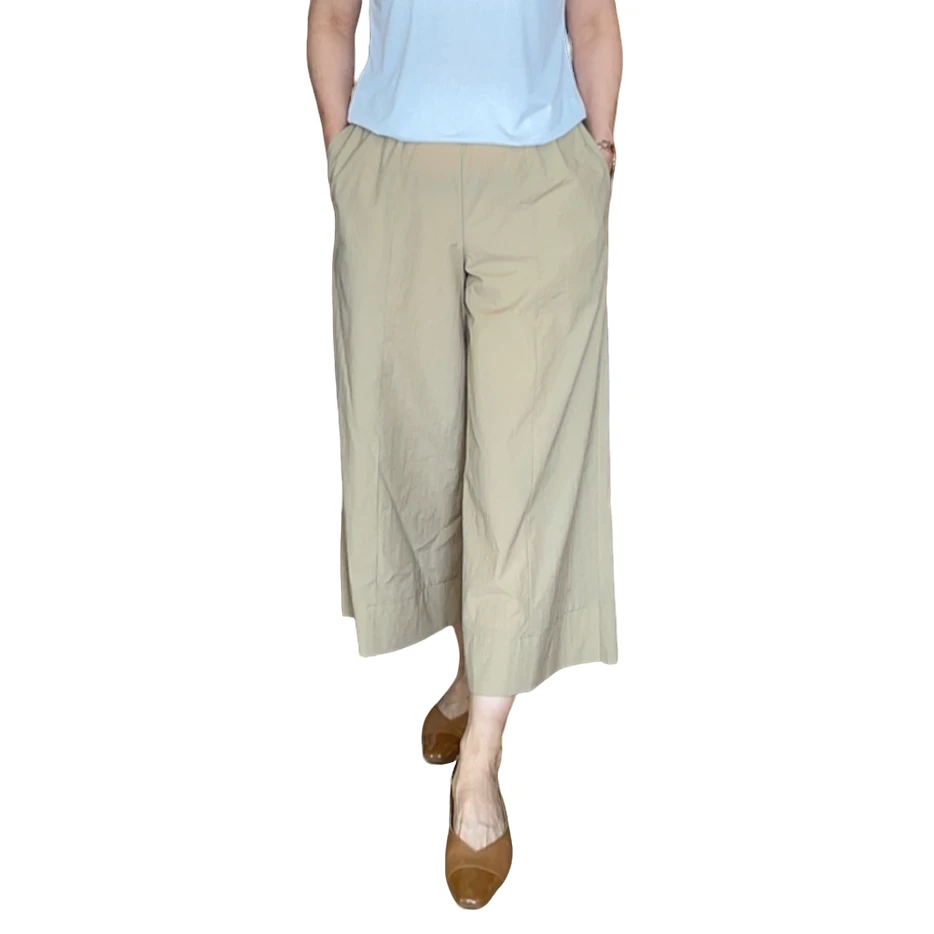 【延姐服饰2】2025新款韩国明线宽松显瘦透气宽边九分透气女阔腿裤