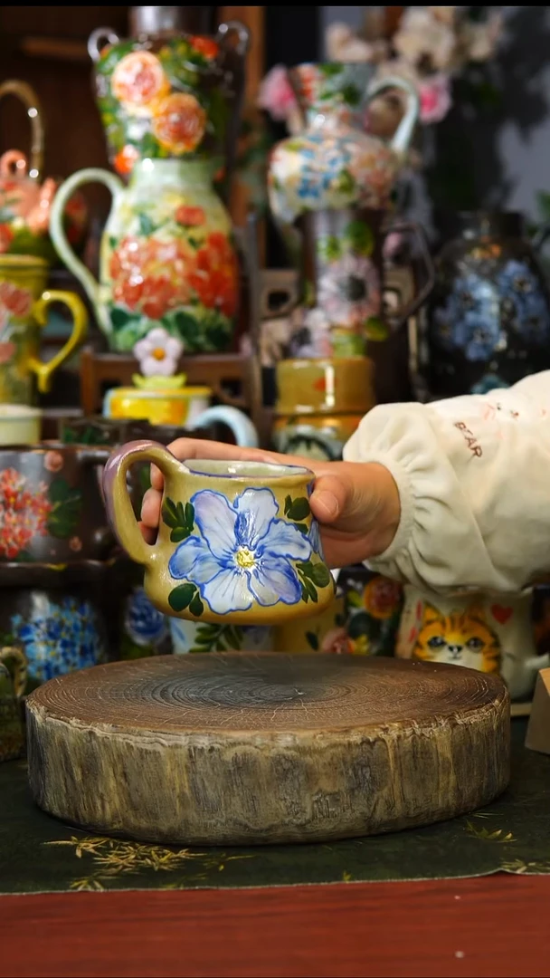 陶瓷36景德镇手工手绘釉下彩