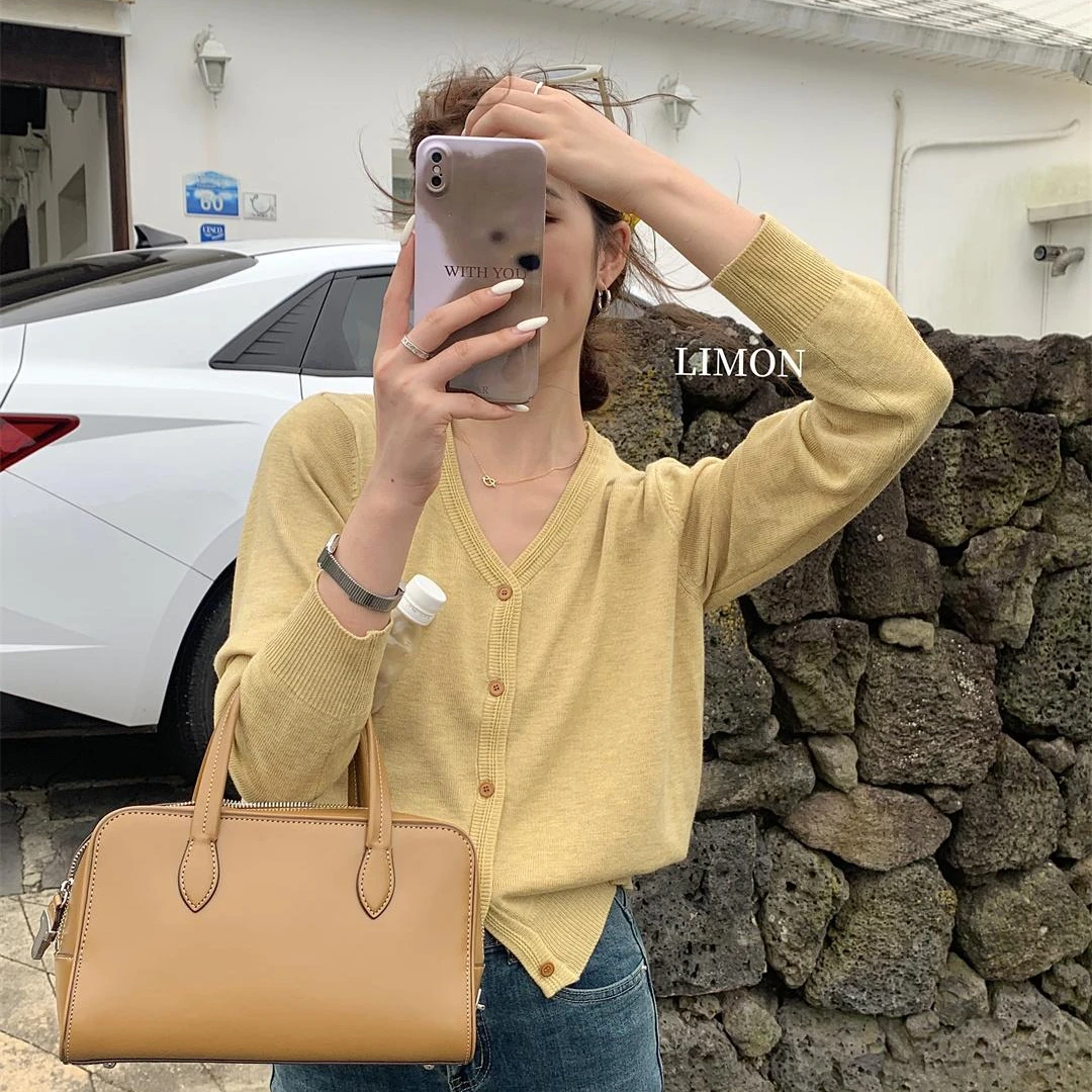 春季新款防晒针织开衫女2025宽松慵懒风韩版外套时尚显瘦洋气纯色