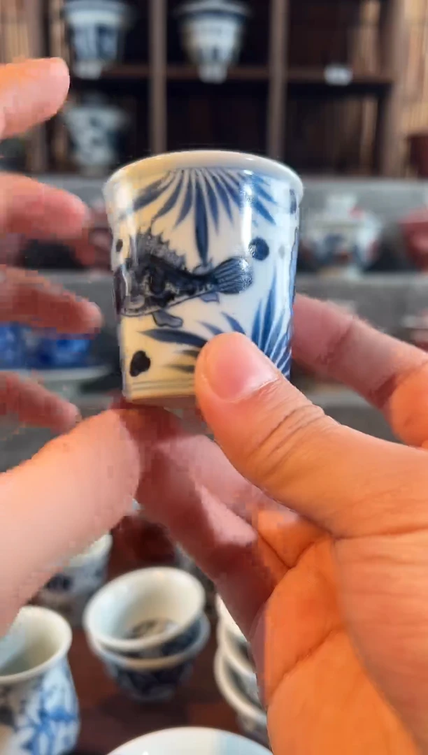 【闪购商品】077天禄言瓷鱼藻可乐杯