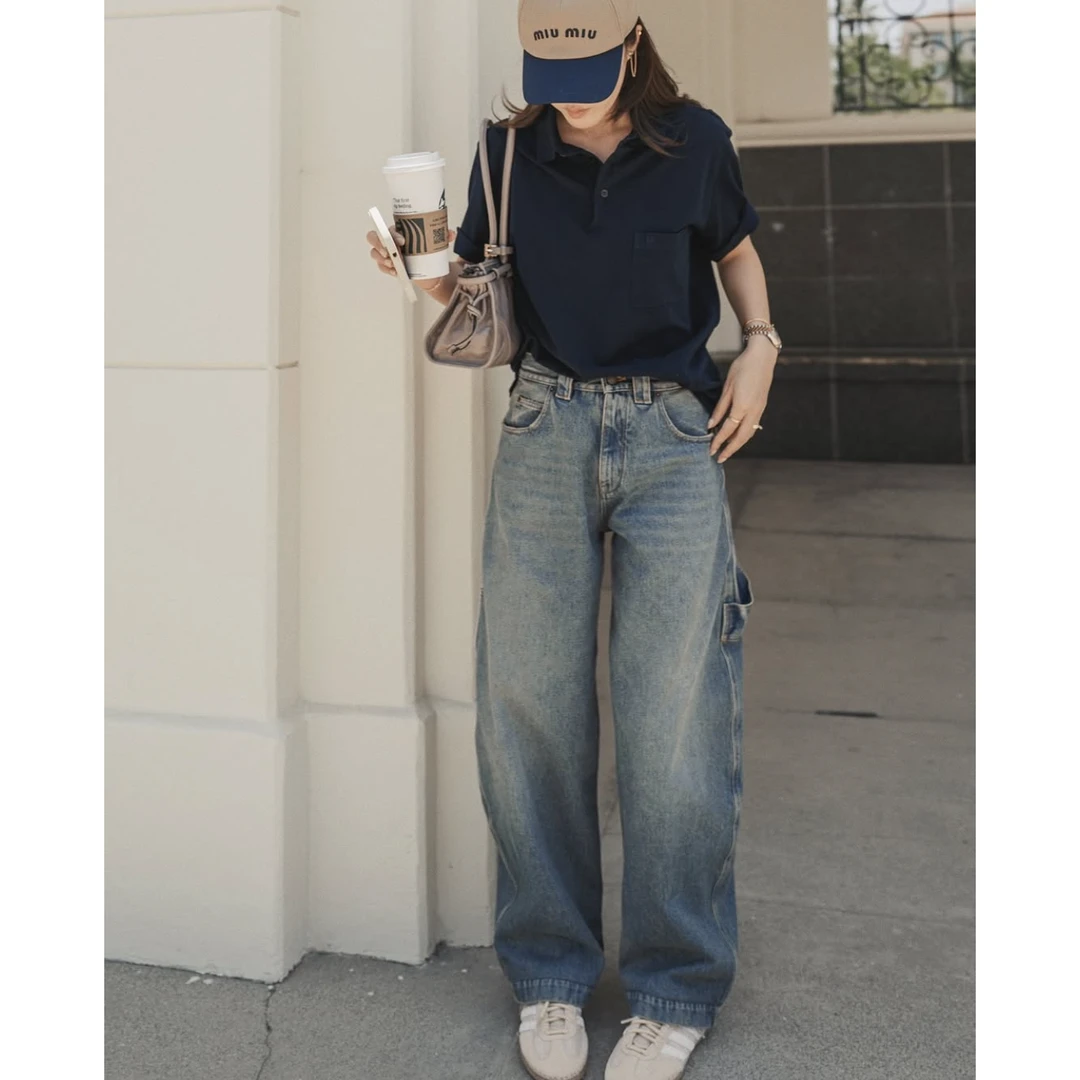 【susu】编号*B01~B200*夏季直筒百搭休闲韩版女士垂感长裤