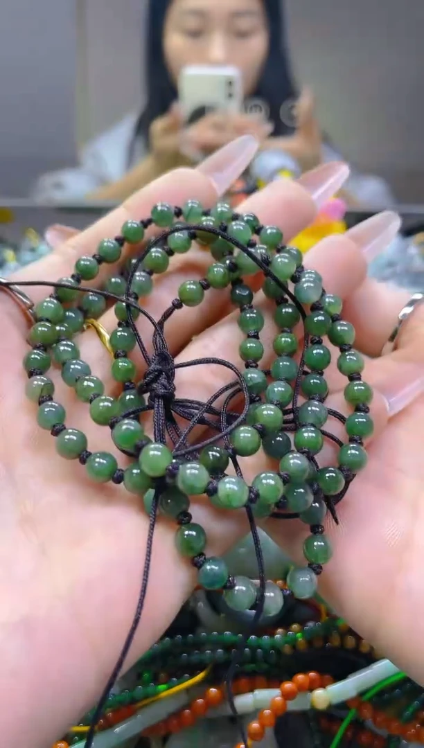 翡翠未镶嵌颈饰5MM/N/翡翠A货一图一物