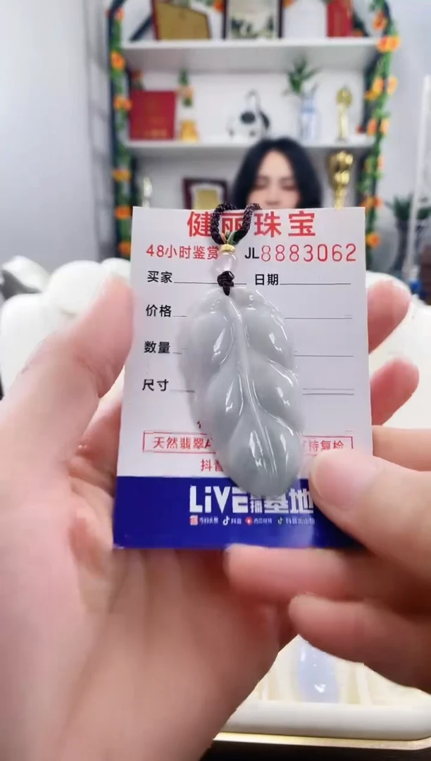 翡翠未镶嵌颈饰天然缅甸翡翠 叶子(一物一证)