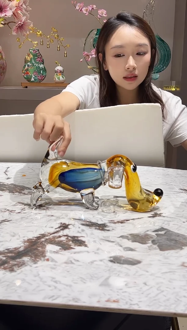 琉璃小狗摆件 现货