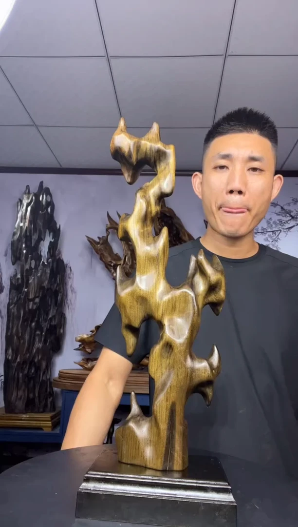 金丝楠木雕款我**凡金丝楠木工艺品摆件