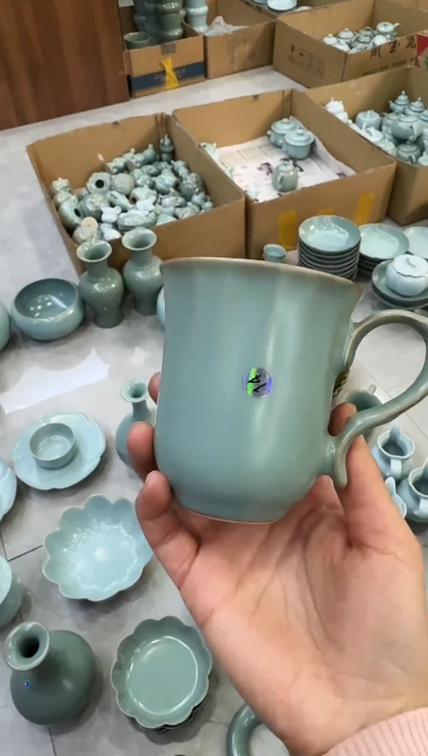 【闪购商品】杯仿古天青马克杯大瑕14