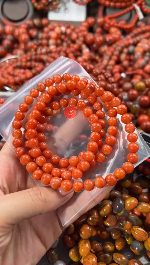 未镶嵌手串南红玛瑙7+