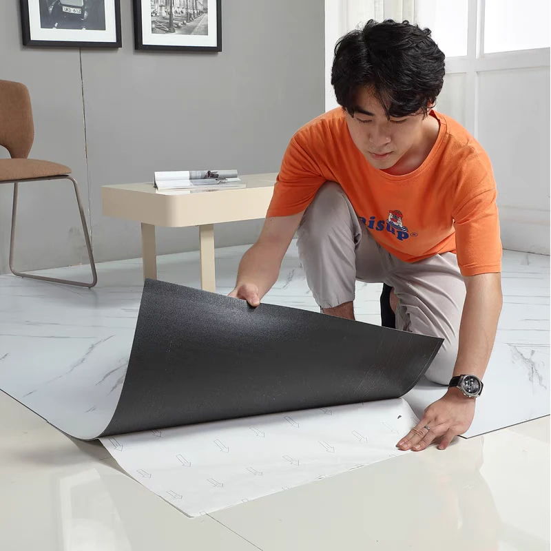 pvc自粘地板防滑耐磨大理石纹加厚塑胶地板革耐磨装饰专用地板贴Z