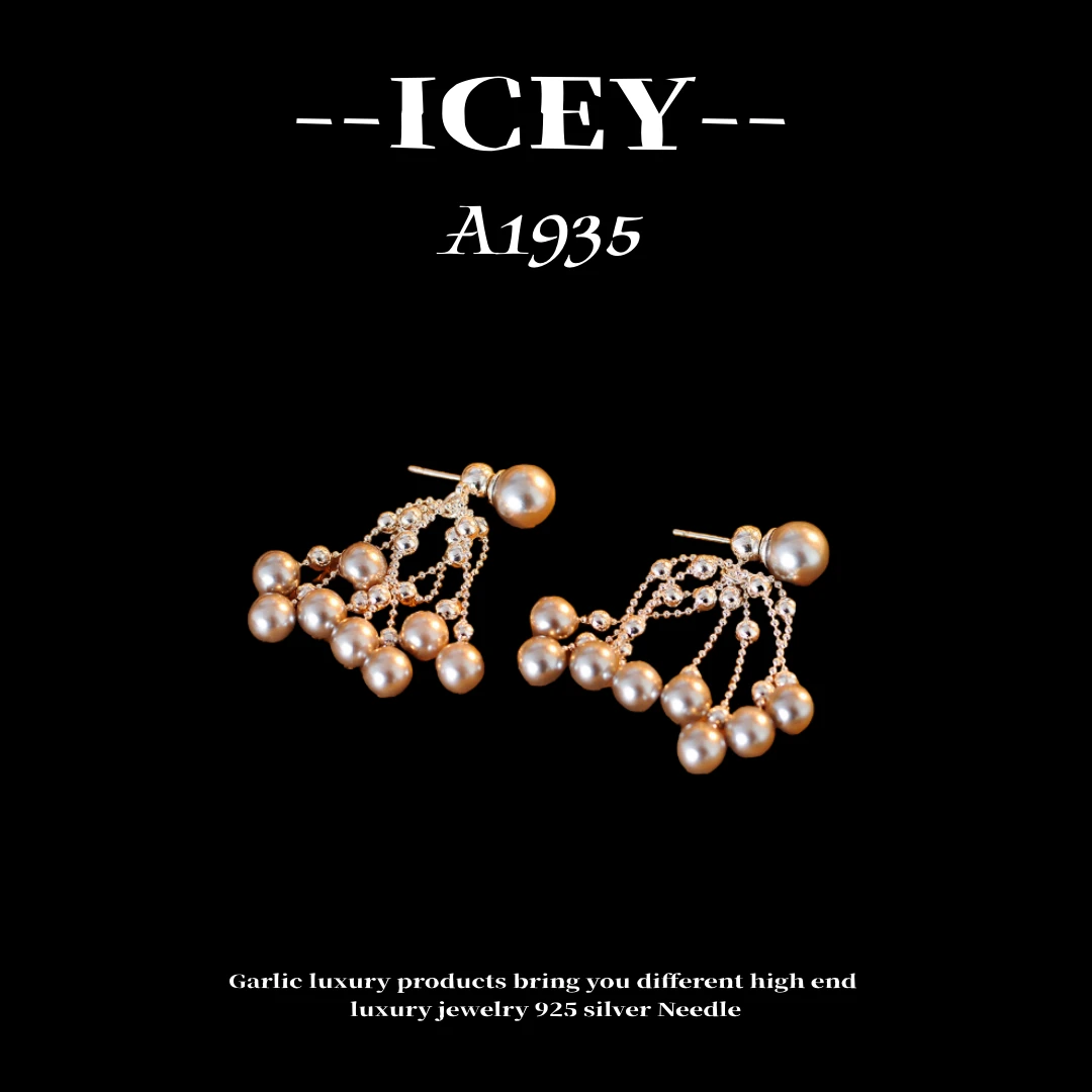 镀18K金 ICEY设计简约手工耳饰--A1935