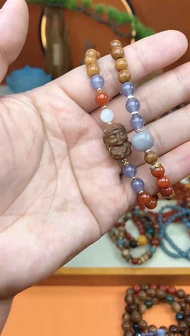 【闪购商品】库克手串未镶嵌度母烟紫双圈