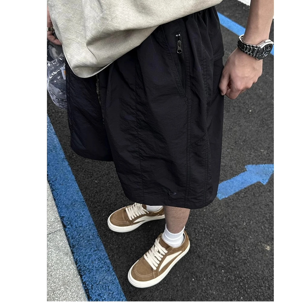 日系潮牌防水速干工装短裤男夏季男款宽松直筒休闲中裤潮休闲百搭