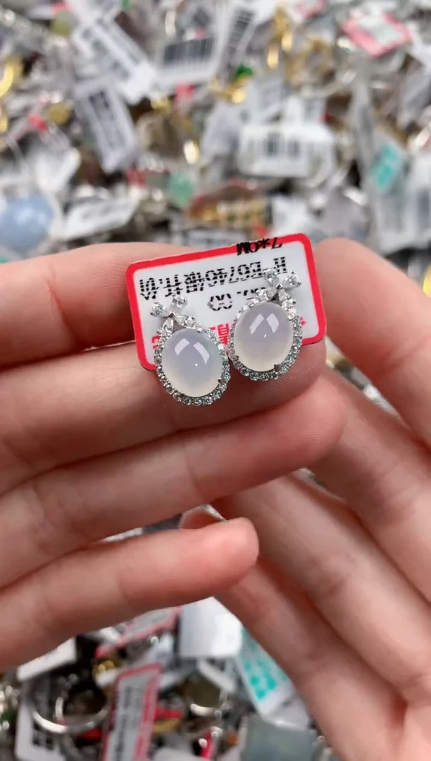银S925镶嵌戒指翡翠444     2