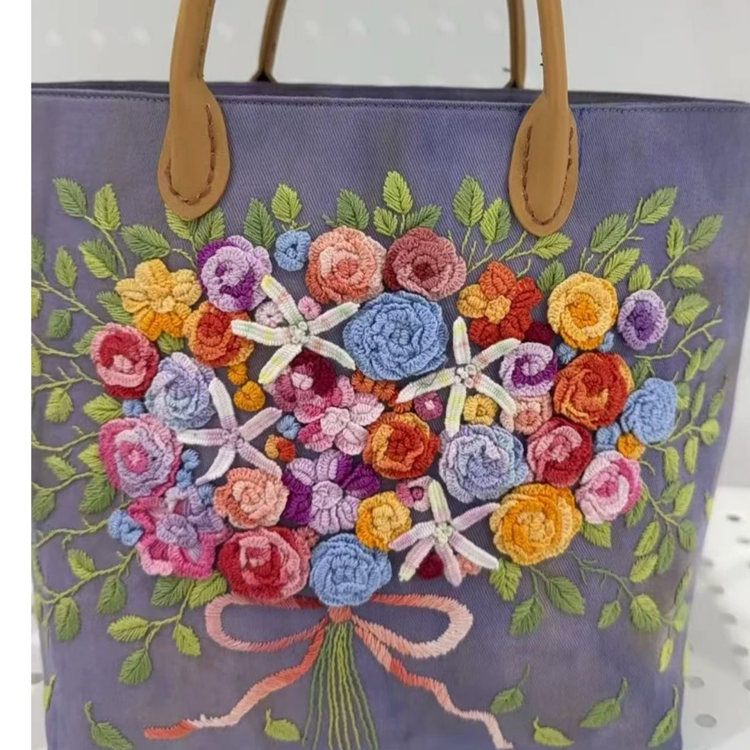 非遗重工刺绣托特包