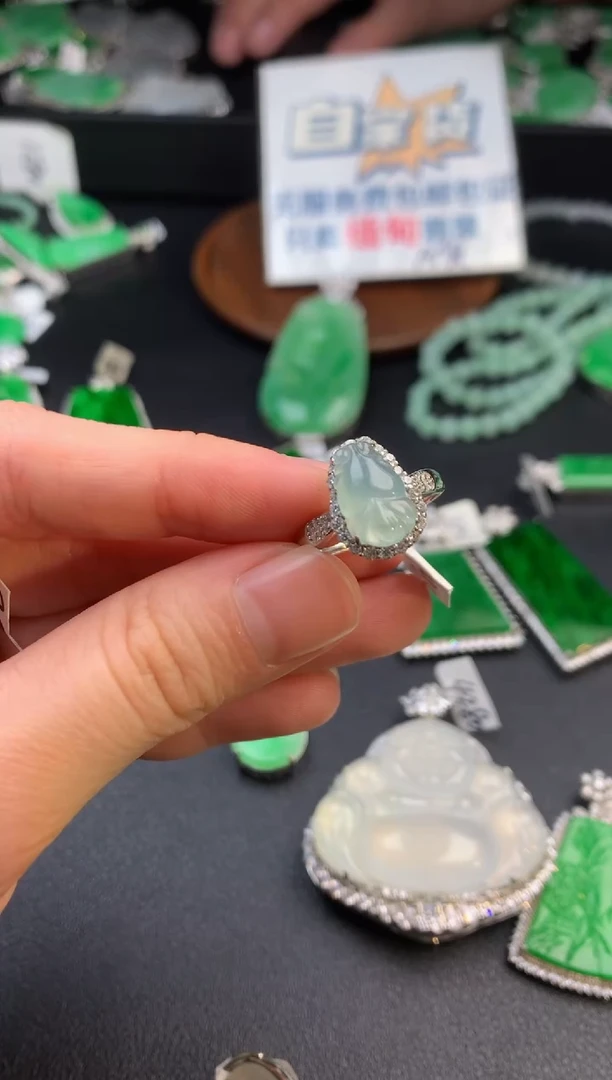 【闪购商品】翡翠戒指银S925镶嵌翡翠1