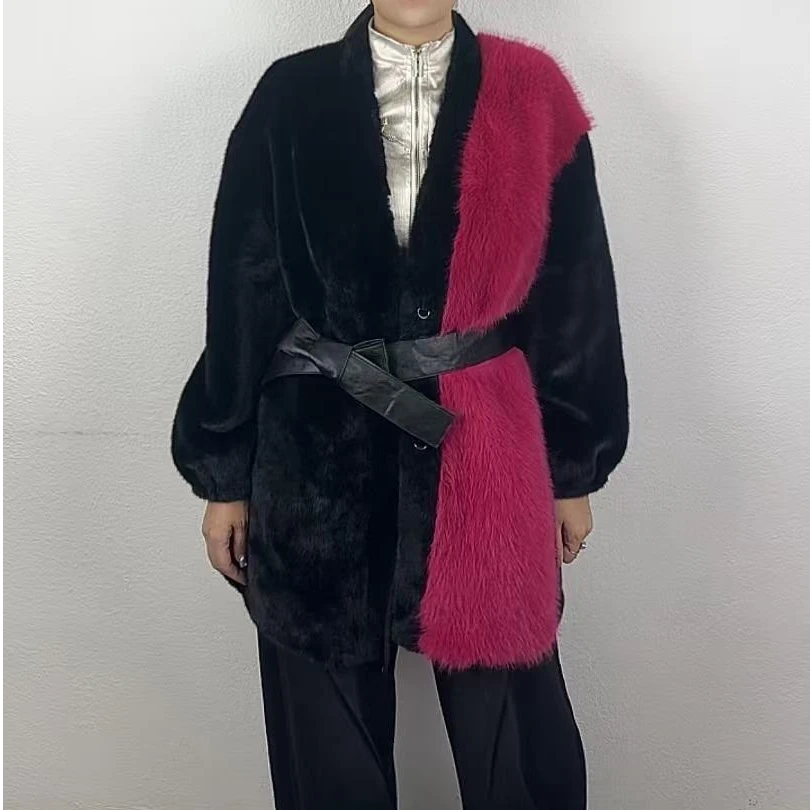 短外套冬季休闲风女秋冬撞色加厚百搭马夹女装-09