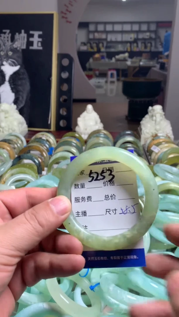 【闪购商品】蛇纹石玉手镯未镶嵌5253