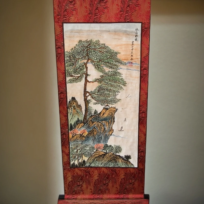 农民书画家主题国画 仙山琼镜