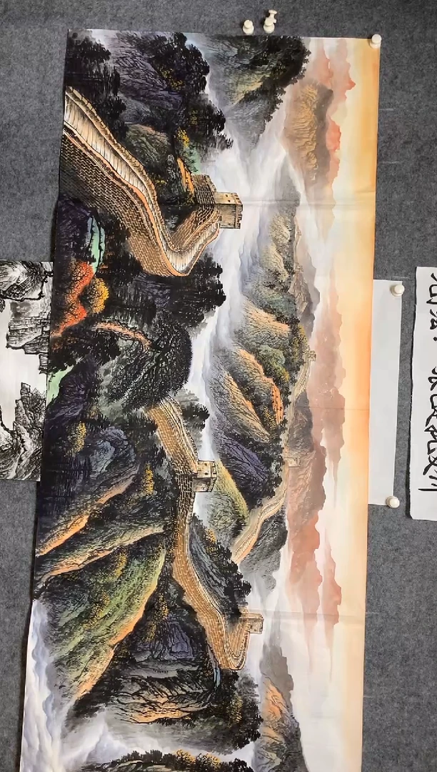 横款万里雄风尺寸260*96