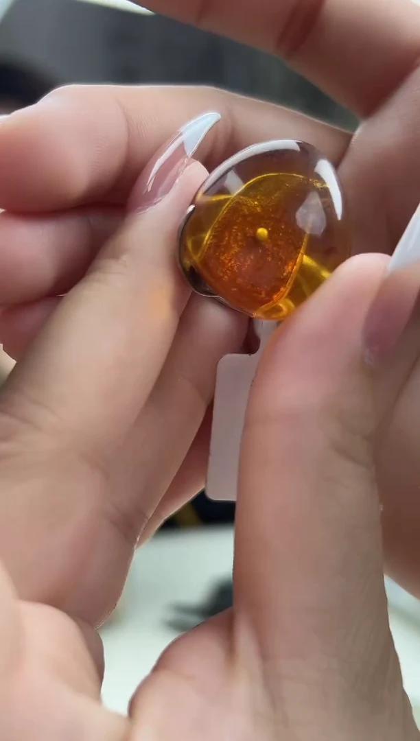 裸石琥珀未镶嵌天然琥珀蜜蜡戒指
