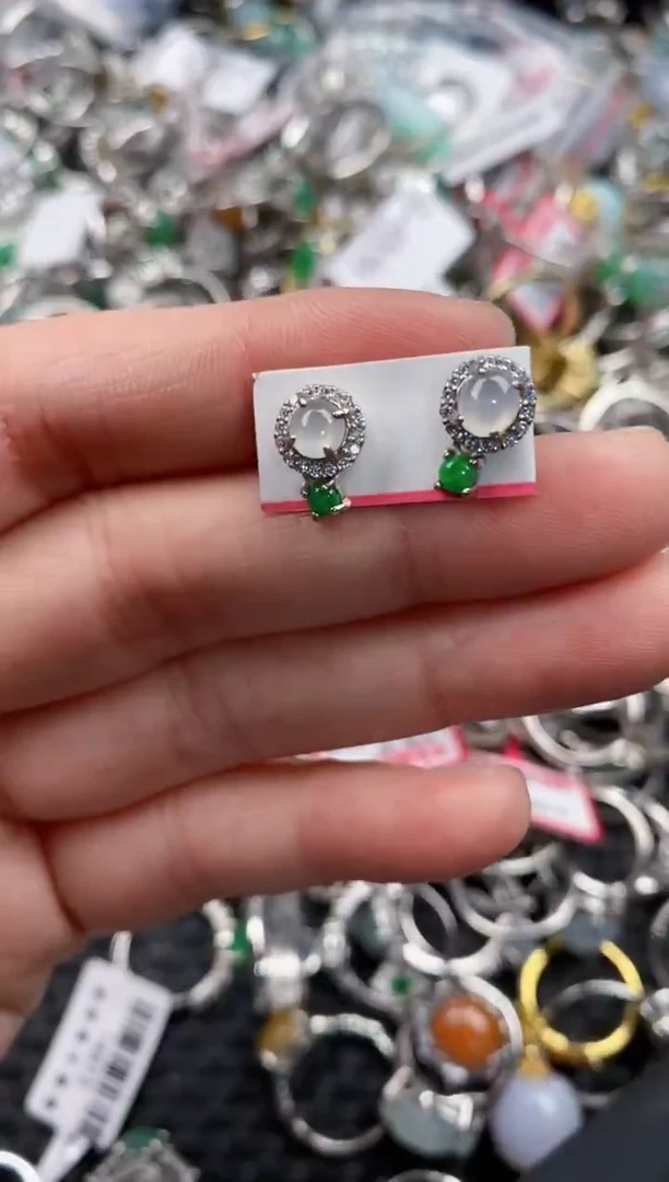 银S925镶嵌戒指翡翠888  7