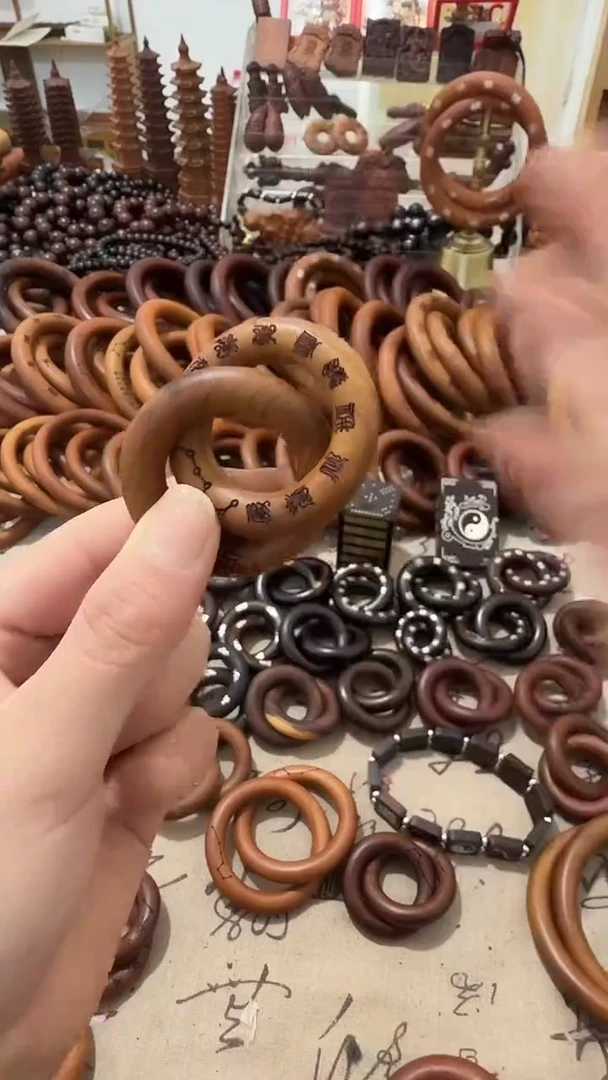 枣木乾坤圈一物一拍桃木微瑕25