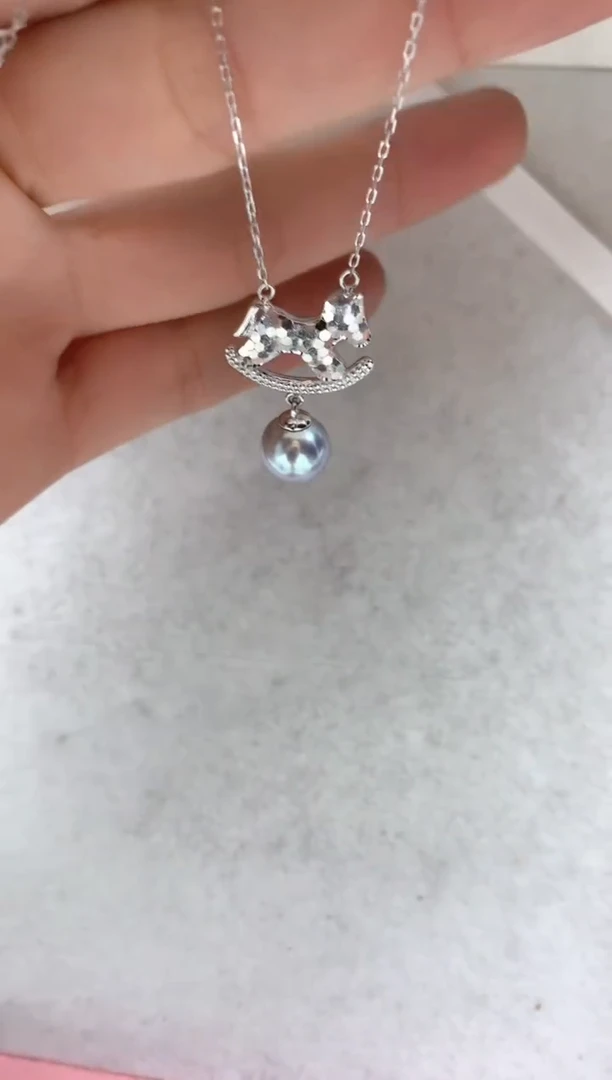 套链银S925镶嵌海水珍珠1