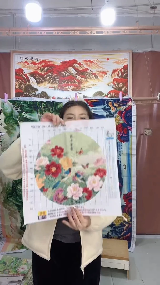棉   花开富贵  40*40厘米
