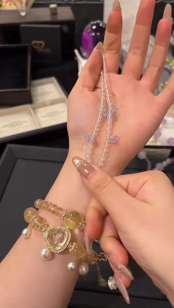 未镶嵌手链水晶银配项链设计款手串