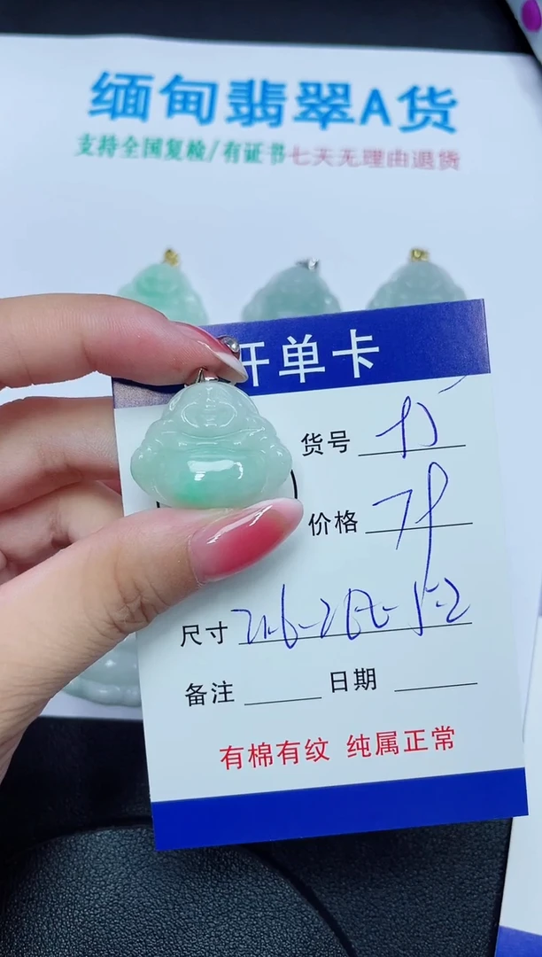 翡翠未镶嵌吊坠(赠链)95