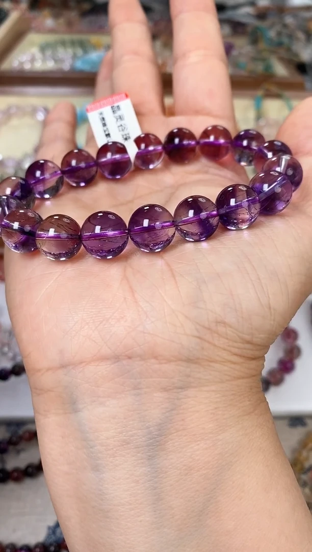 水晶手链未镶嵌紫超七11