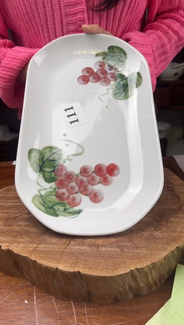 瓷片手绘陶瓷（长方盘）111