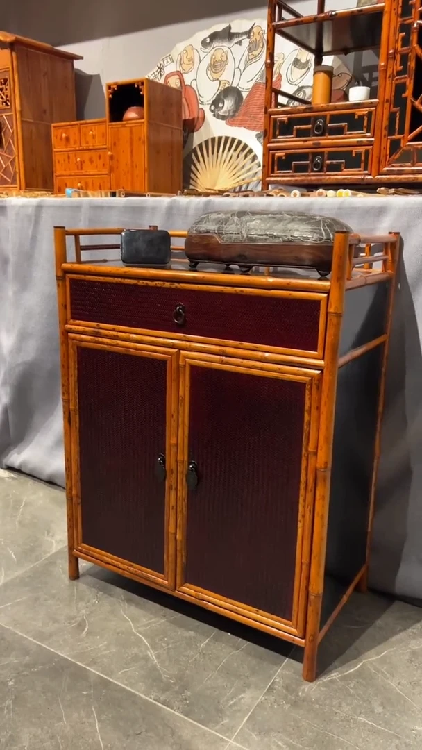 竹花**学梅鹿竹茶水柜收纳柜