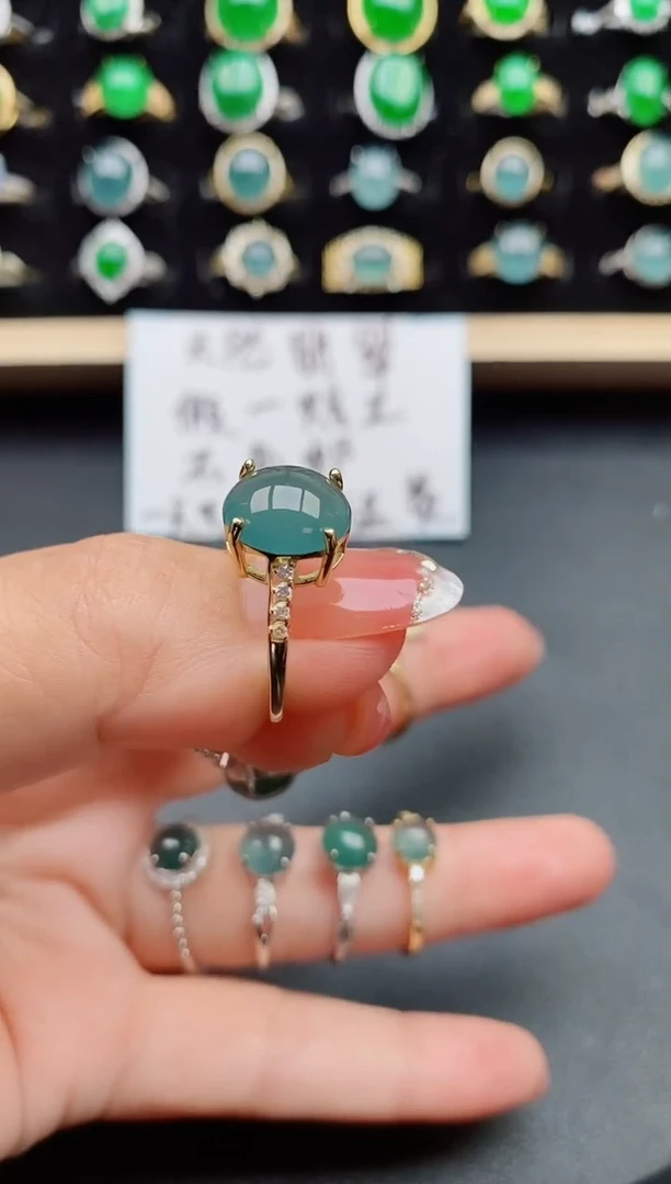 【闪购商品】翡翠戒指银S925镶嵌212121